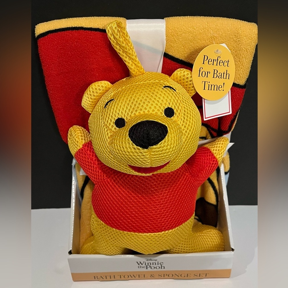 Disney Winnie the Pooh Blue and Yellow Bath Set